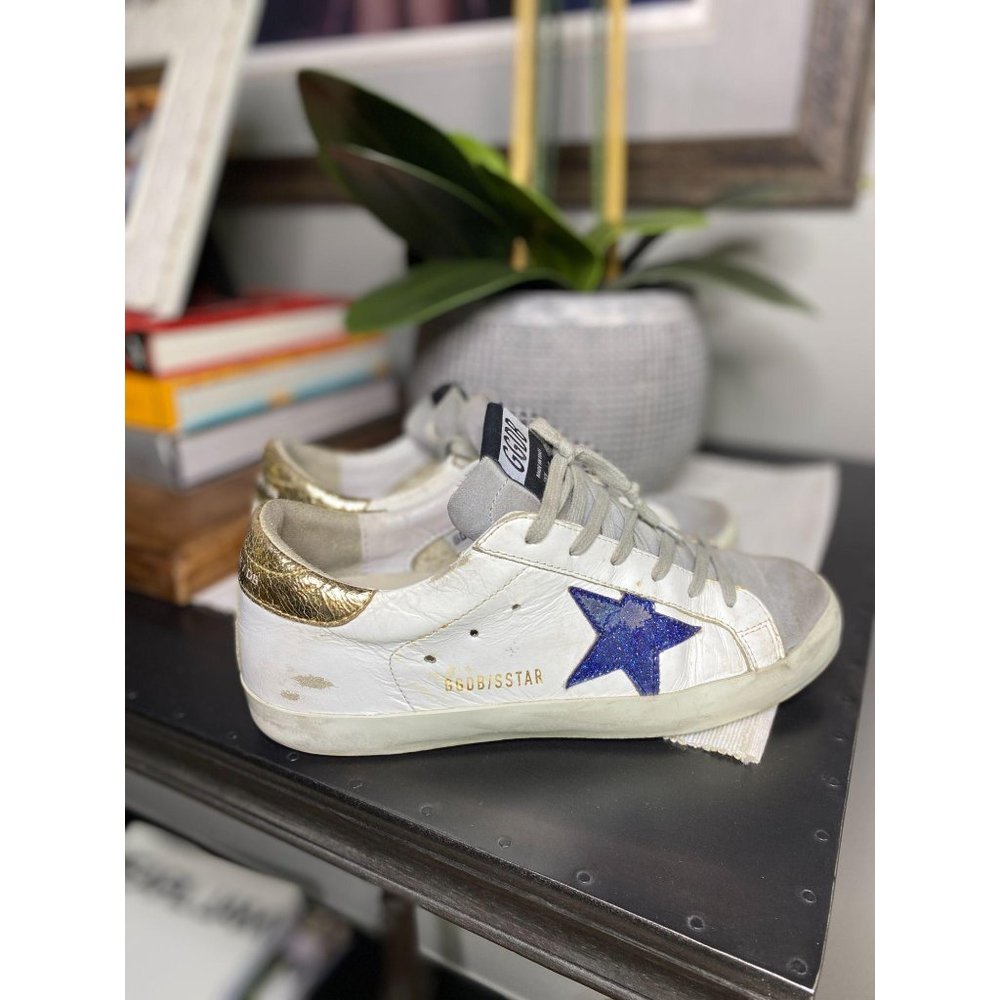 (Sold) Golden Goose Superstar Sneakers White Gold - Picture 7 of 14